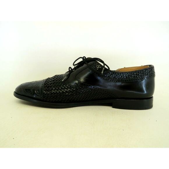 Mezlan Black Leather Crocodile Knitted Oxford Dress Shoes Mens Size 11.5 M Spain main image 9
